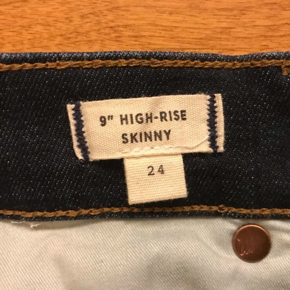 Madewell 9 Inch High Rise Skinny Jeans Larkspur - Picture 5 of 9